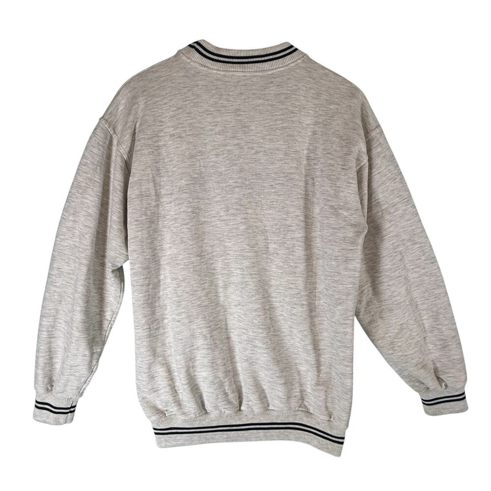 VTG University Cambridge Ringer Sweatshirt Crew RARE Academia SIZE SMALL 80s 90s - Picture 2 of 15